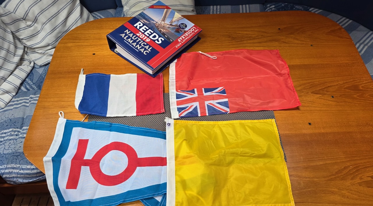 Flaggen und Segelführer sind bereit